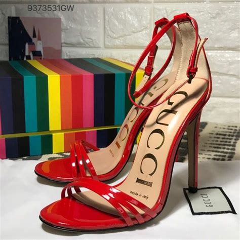 red gucci sandals|red Gucci sandals heels.